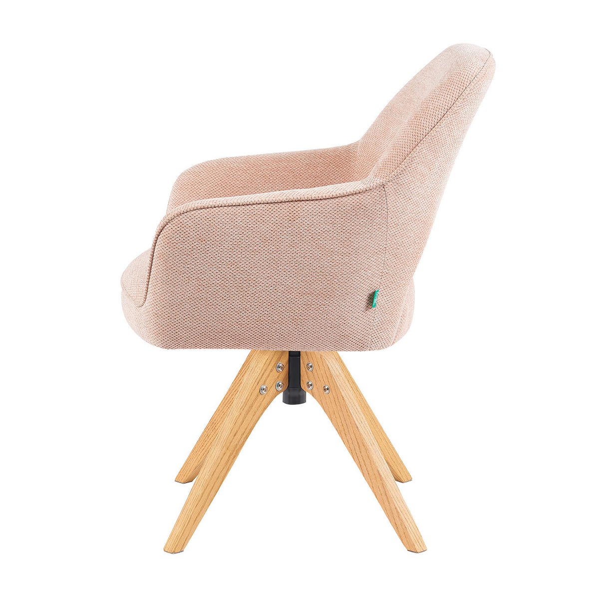 DREHSTUHL Mika-Lena - Honigeiche/Rosa, Eichenholz/Holz (60/87/65cm) - DUBI Möbel
