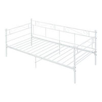 TAGESBETT Granada - Weiß, Metall (90/200cm) - [en.casa]