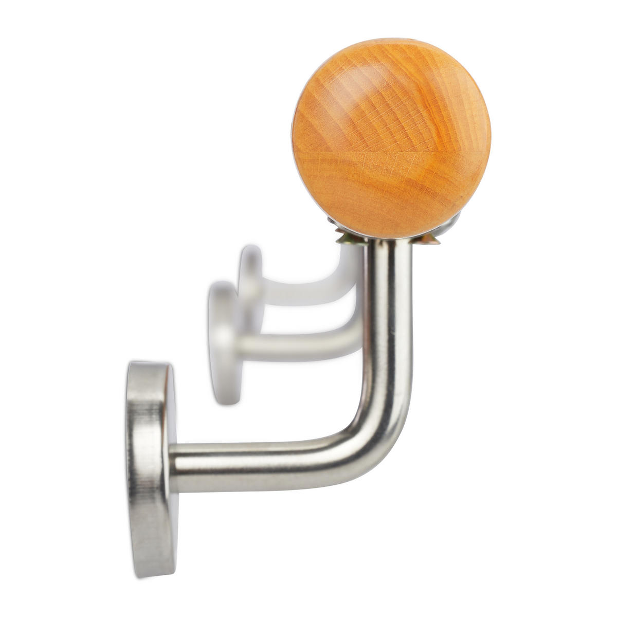 HANDLAUF - Hellbraun, Holz/Metall (150/4.2/4.2cm) - Relaxdays