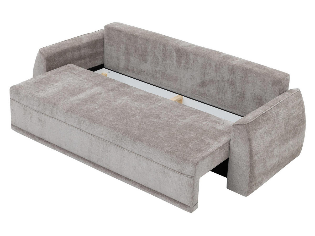 SCHLAFSOFA Floxi - Schwarz/Graphitfarben, Holz/Kunststoff (244/96/96cm) - MIRJAN24