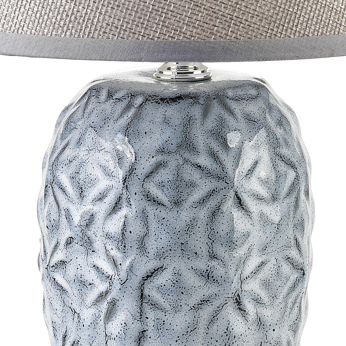 STOLNÍ LAMPA, keramika, modrá - modrá, keramika (9/9/31cm) - Mondex