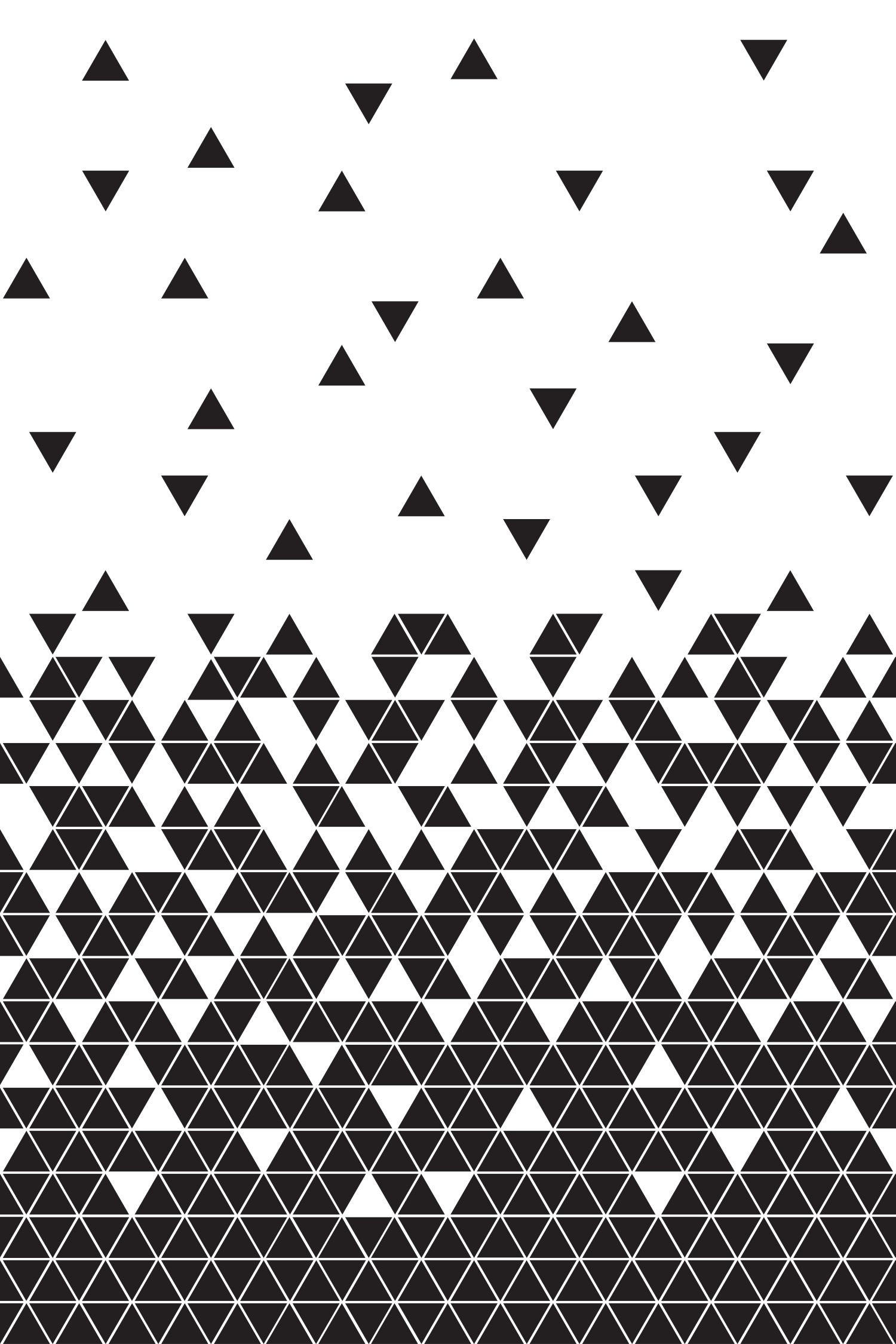 FOTOTAPETE Dreiecke 200 x 279 cm - Schwarz, Papier (200/279cm) - ESTAhome
