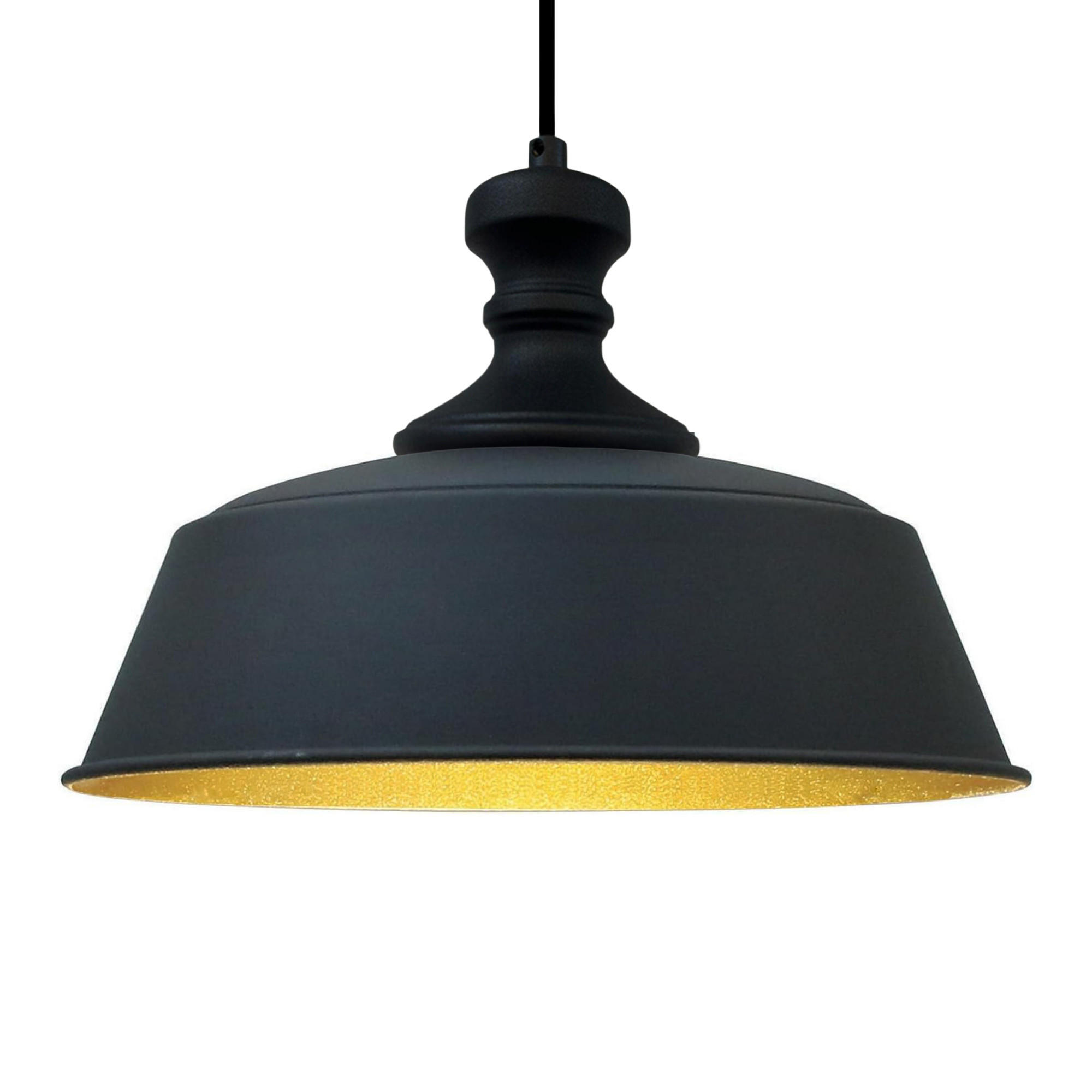 PENDELLEUCHTE Orema 41/35 cm - Goldfarben/Schwarz, Metall (41/35cm) - Bamyum