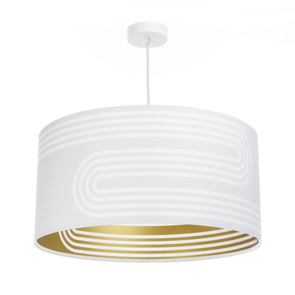 HÄNGELEUCHTE Gold 40/90 cm - Goldfarben/Weiß, Kunststoff (20/0.4/90cm) - ONZENO