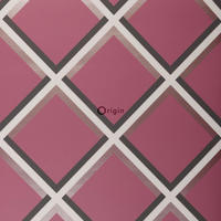 TAPETE geometrisches Motiv 52 cm x 10.05 m - Pink, Papier (52/1000cm) - Origin Wallcoverings