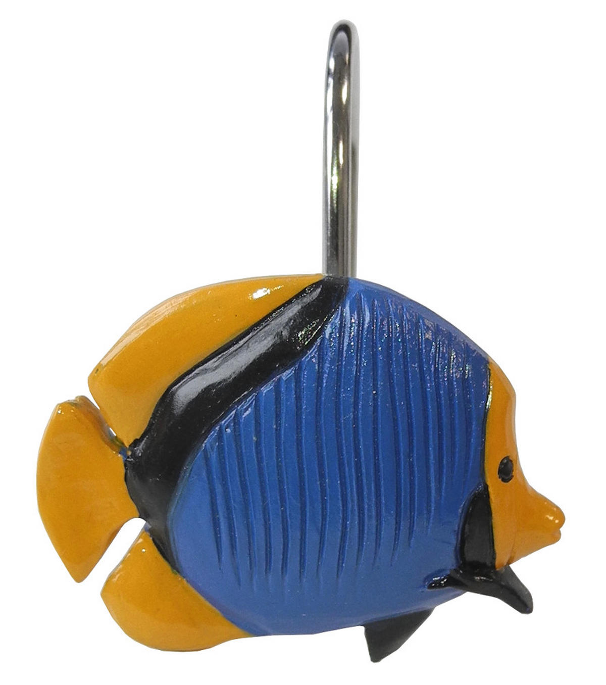 DUSCHVORHANGRINGE Ocean - Blau, Kunststoff/Metall (4.5/3.5/3cm) - Sanilo