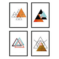 POSTER Set mit 4 Sahara und Ägypten A4 Rahmenlos - Klar, Papier (29.7/3cm) - Nacnic