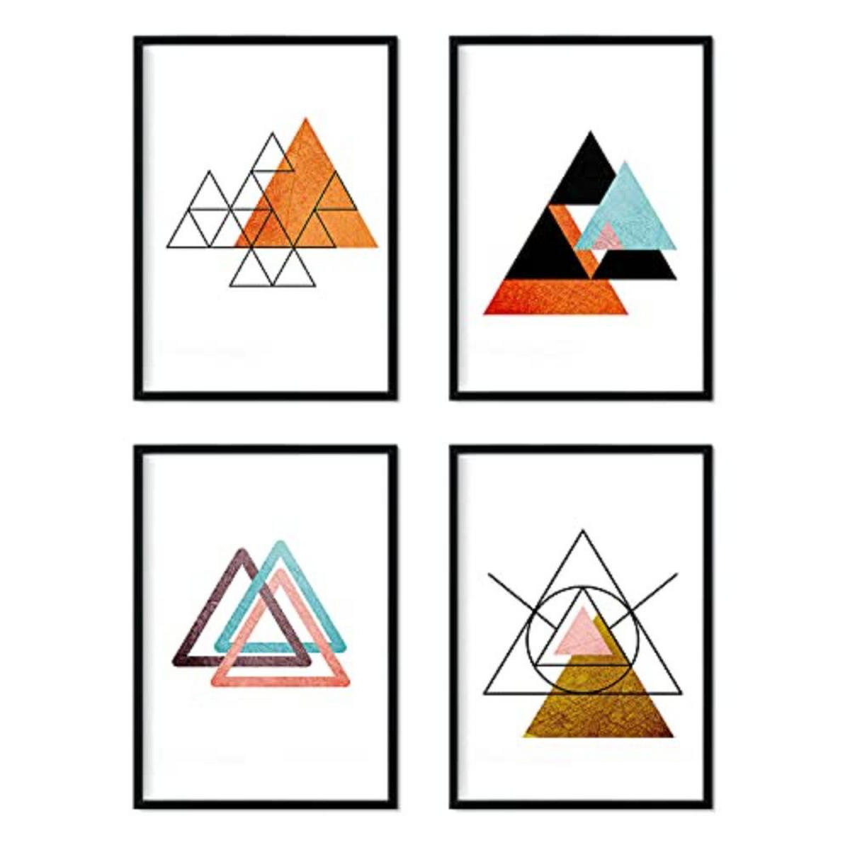 POSTER Set mit 4 Sahara und Ägypten A4 Rahmenlos - Klar, Papier (29.7/3cm) - Nacnic