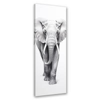 WANDBILD monochromer elefant - Schwarz, Textil (30/90cm) - Feeby