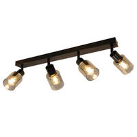 DECKENSTRAHLER Sternlicht 19/15/56 cm - Schwarz, Metall (56/19/15cm) - ZMH