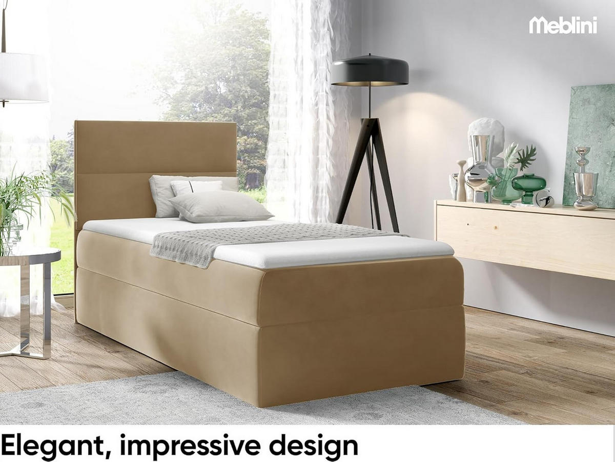 KINDERBETT MINO 1 - Hellbraun, Holzwerkstoff (94/208cm) - Meblini