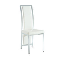 STUHL-SET DE-36611 4 Stück mit PU-Bezug und Metallrahmen Weiß - Weiß, Metall (42.7/109/44cm) - ComfortXL