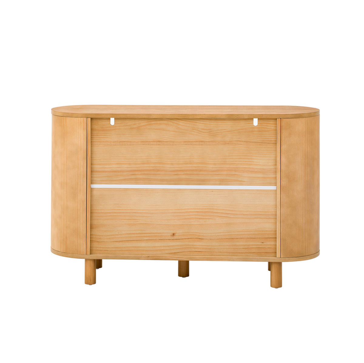 KOMODA 120 × 38 × 77 cm, MDF, prírodná, s otvoreným a uzavretým úložným priestorom - prírodná farba, kompozitné drevo (120/77/38cm) - BEAOK