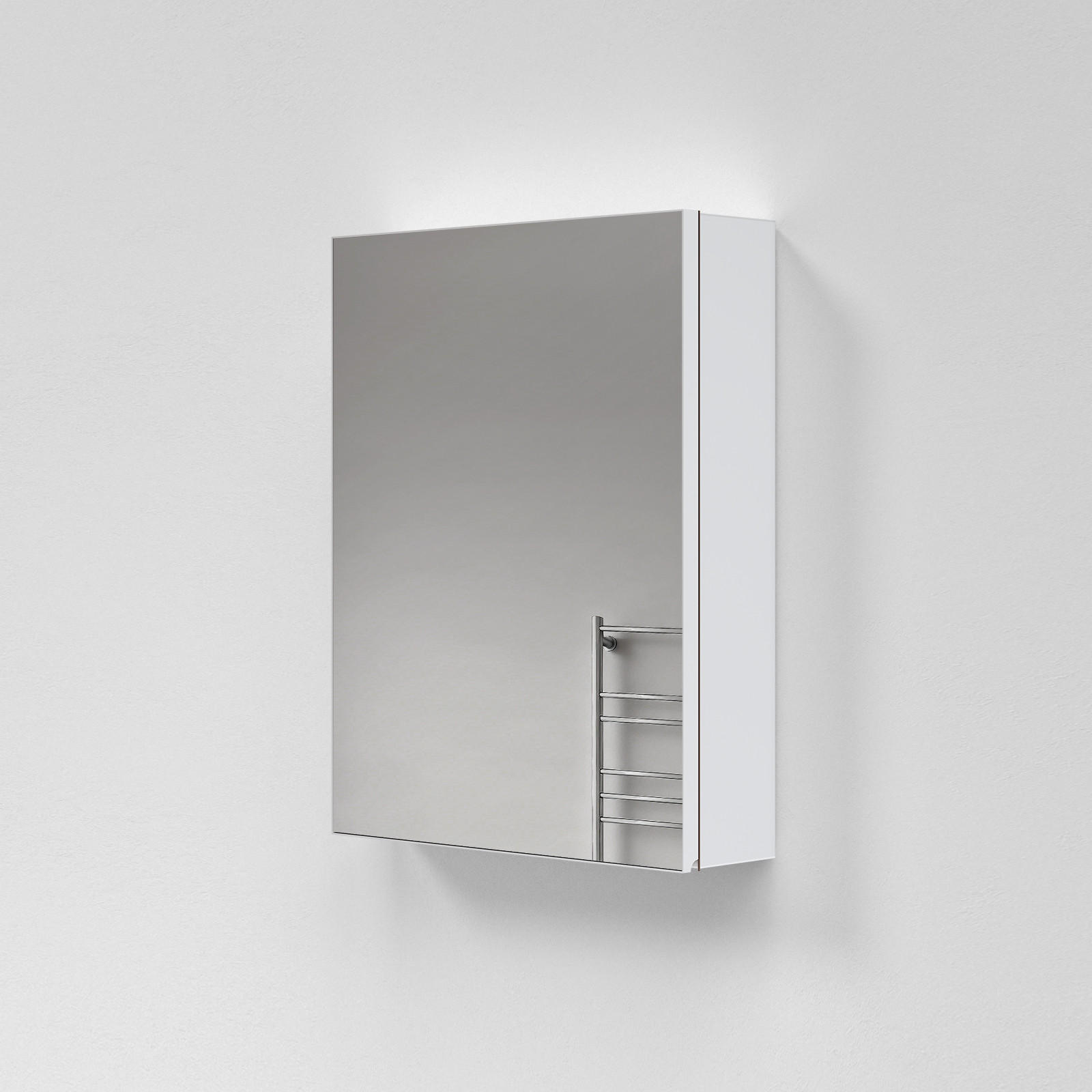 SPIEGELSCHRANK mattweiß 65/50/14,5 cm - Weiß, Glas (50/65/15cm) - EMKE