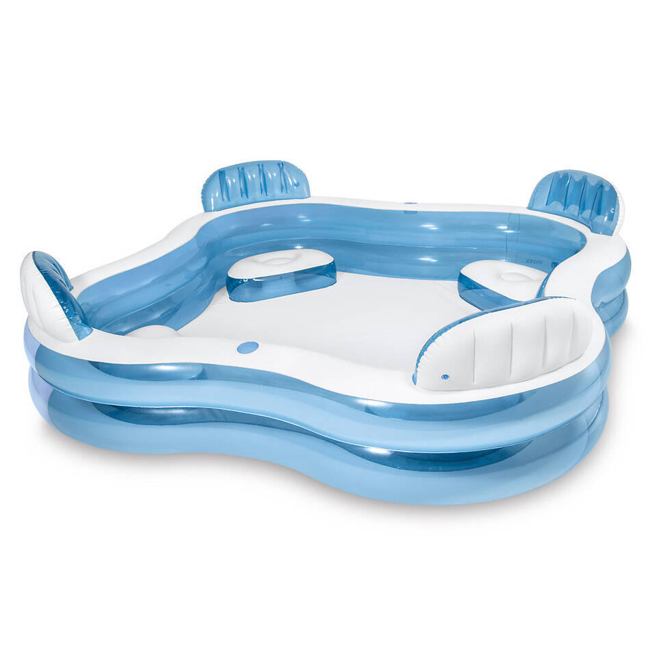 FAMILIENPOOL 2,2 x 2,2 m - Blau, Kunststoff (229/229/66cm) - INTEX