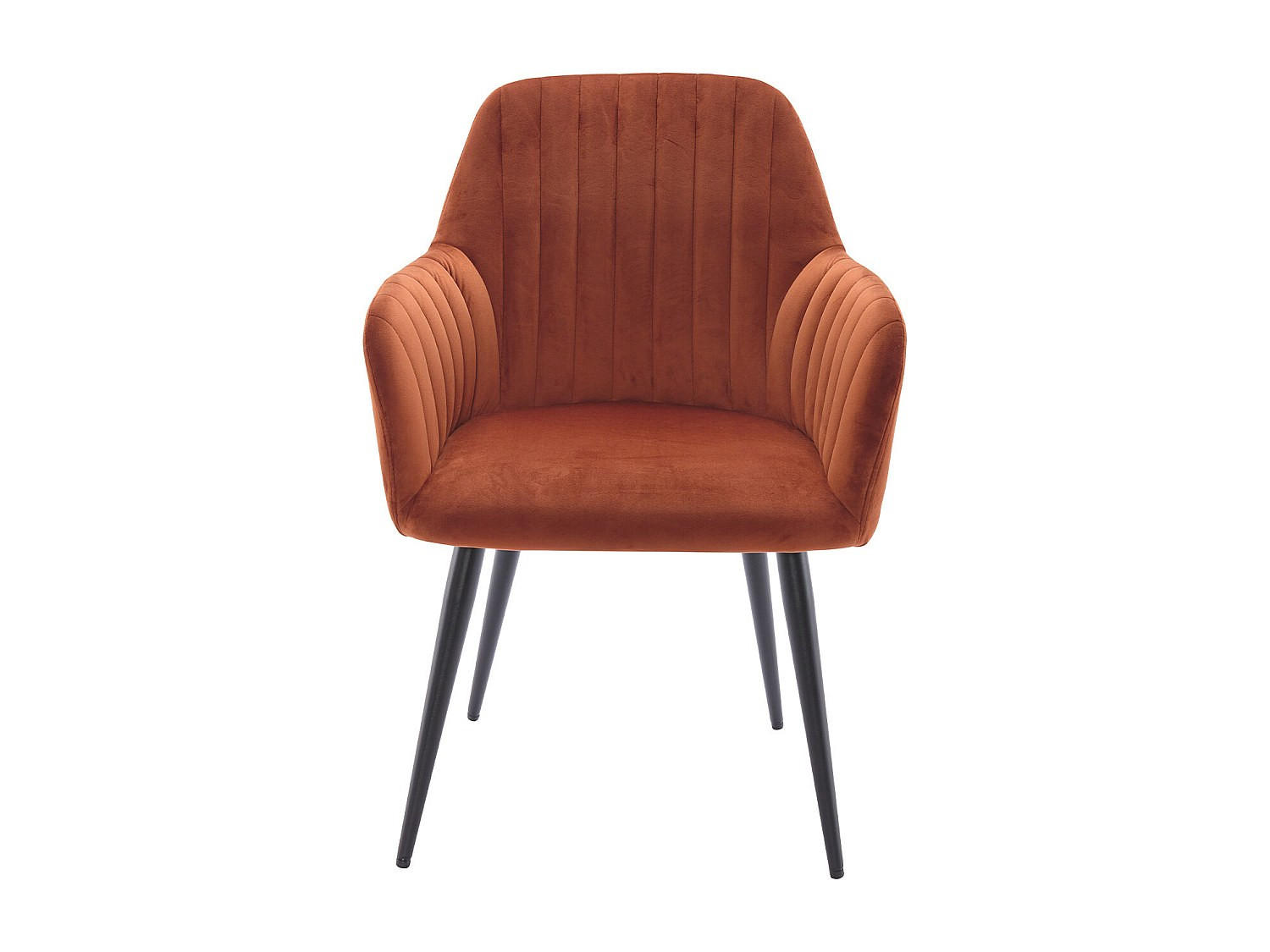 STUHL - 58 cmcm x 59 cmcm - Samt, Stoff - Terracotta - ELEANA - Terracotta, Textil (58/82/59cm) - Vente-Unique