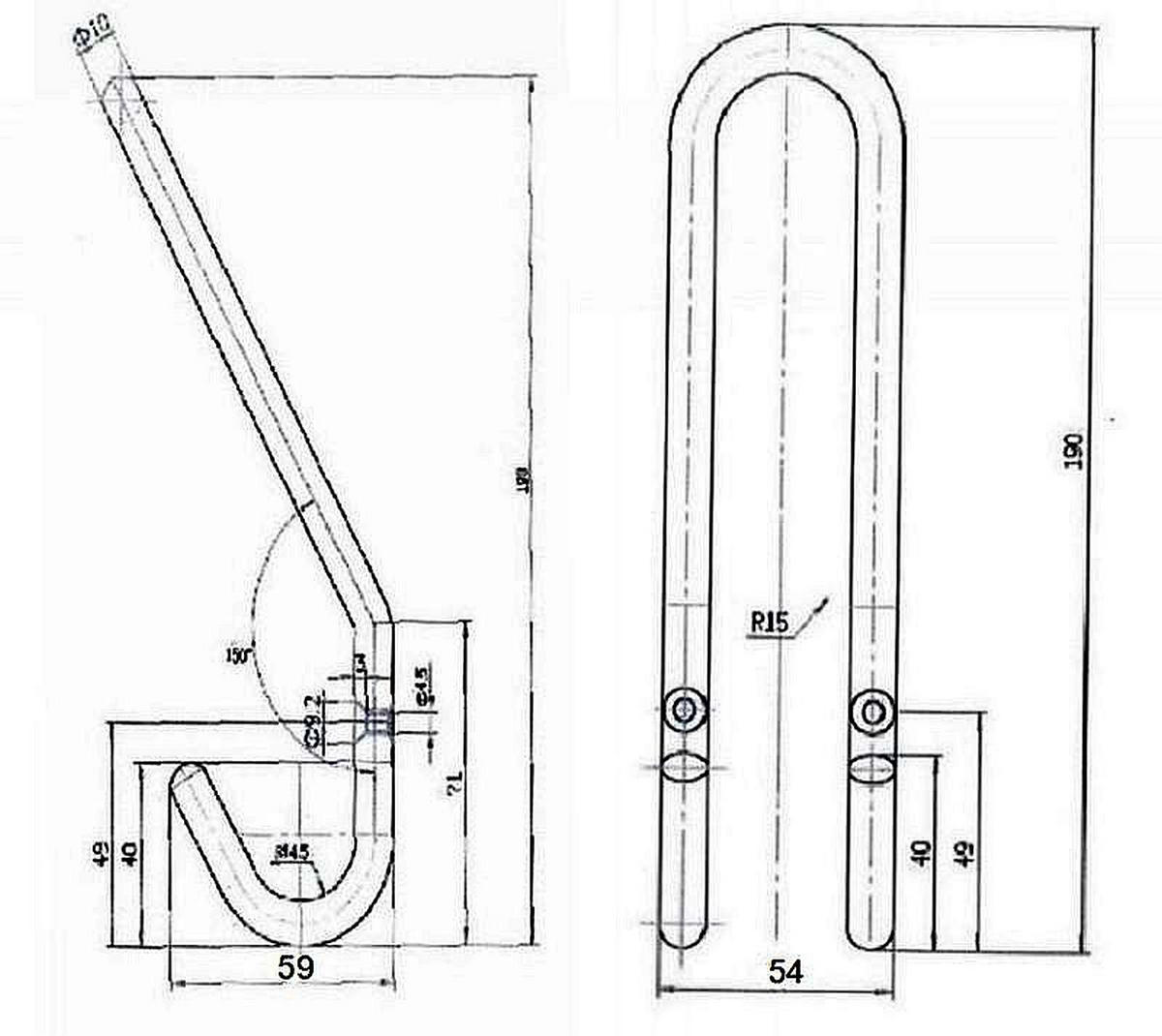 KLEIDERHAKEN Edelstahl massiv Garderobenhaken lang Doppelhaken Wandhaken stabil - Edelstahlfarben, Metall (5.4/19/19cm) - Livingpoint24
