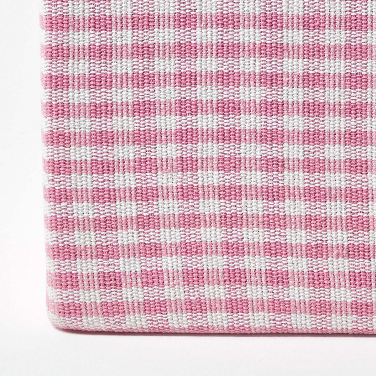 SITZWÜRFEL Vichy-Karo rosa, Hocker kariert 36/36/38 cm - Rosa, Textil (36/38/36cm) - Homescapes