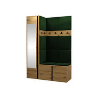 MOBILIER PENTRU HOL Orion X - verde/stejar Artisan, material plastic/compozit lemnos (124/186/46cm) - MIRJAN24