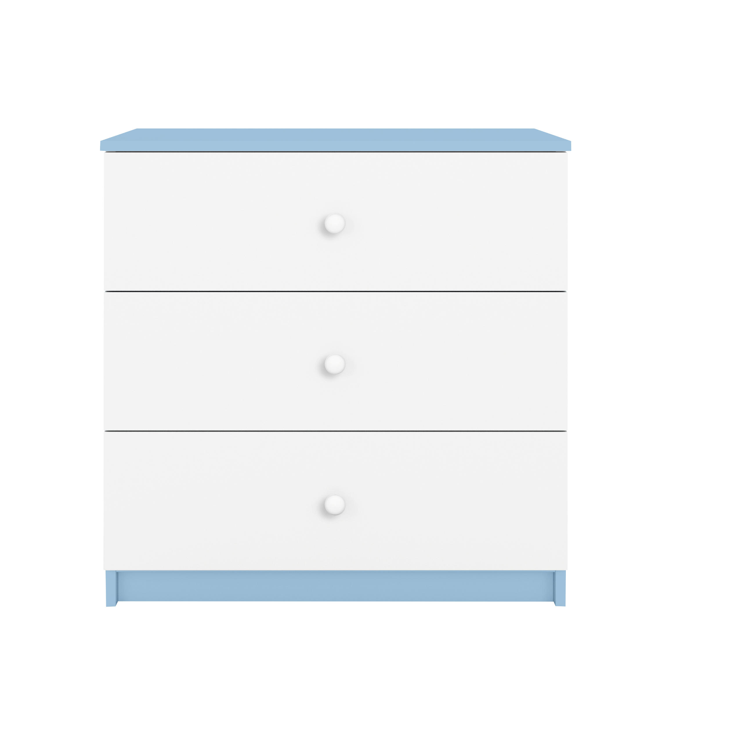 KOMMODE Babydreams ohne Muster 81/81/41 - Blau, Holzwerkstoff (81/81/41cm) - RAUMHIRSCH FURNITURE