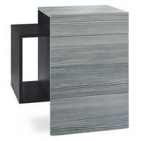 NACHTTISCH Queens Front in Avola-Anthrazit - Anthrazit, Holzwerkstoff (60/63/36cm) - Vladon