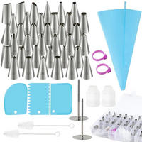 SPRITZBEUTEL Set 36-teilig mit Edelstahl-Tüllen und Zubehör - Silberfarben, Metall (1.8/3/3cm)