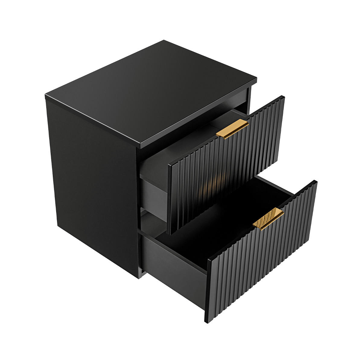 WASCHTISCHUNTERSCHRANK 60.6cm Adriel Mattschwarz - Schwarz, Holzwerkstoff (60.6/59/46cm) - Petits-meubles