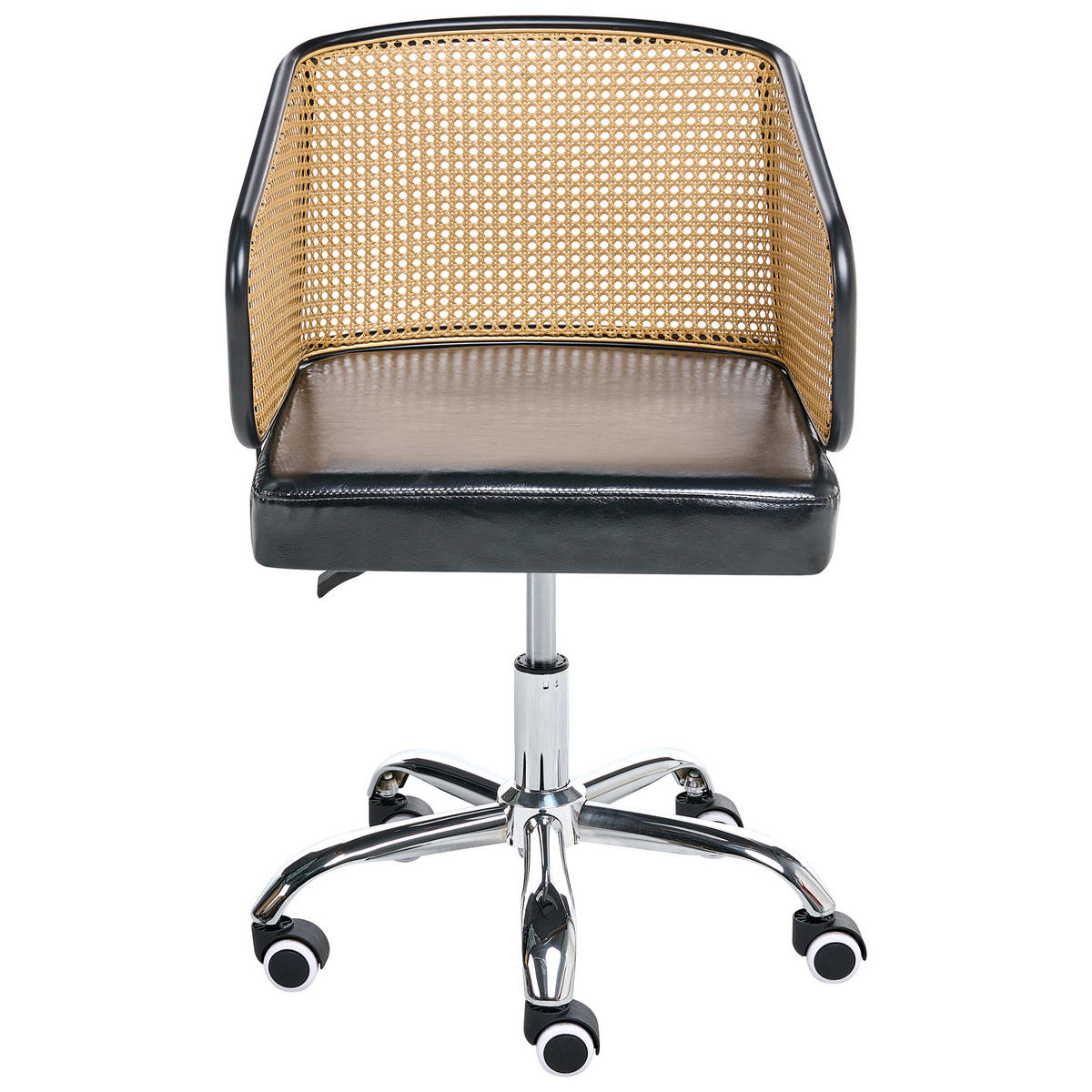 SCHREIBTISCHSTUHL Schwarz Tucson - Silberfarben/Schwarz, Kunststoff (50/75/50cm) - Beliani