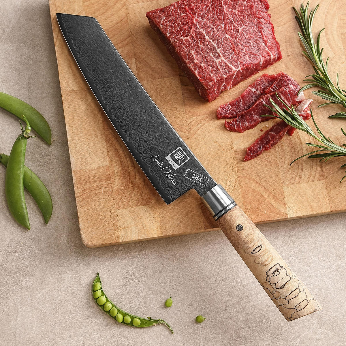 CHEFMESSER 21 cm - Schwarz, Holz/Metall (35cm) - Zayiko