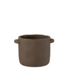 BLUMENTOPF GUSTAVE - Töpferei - Braun - L - Ø 19 cm - Dunkelbraun, Keramik (19/17cm) - J-Line