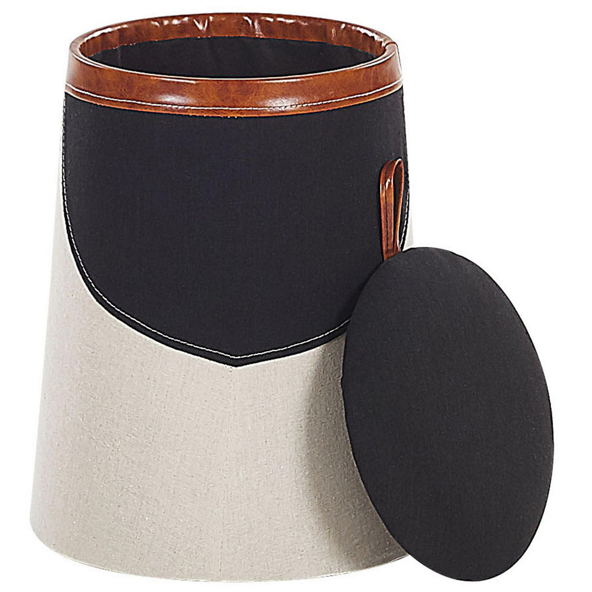 HOCKER Apache 33/33/45 cm - Beige, Kunststoff/Textil (33/45/33cm) - Beliani
