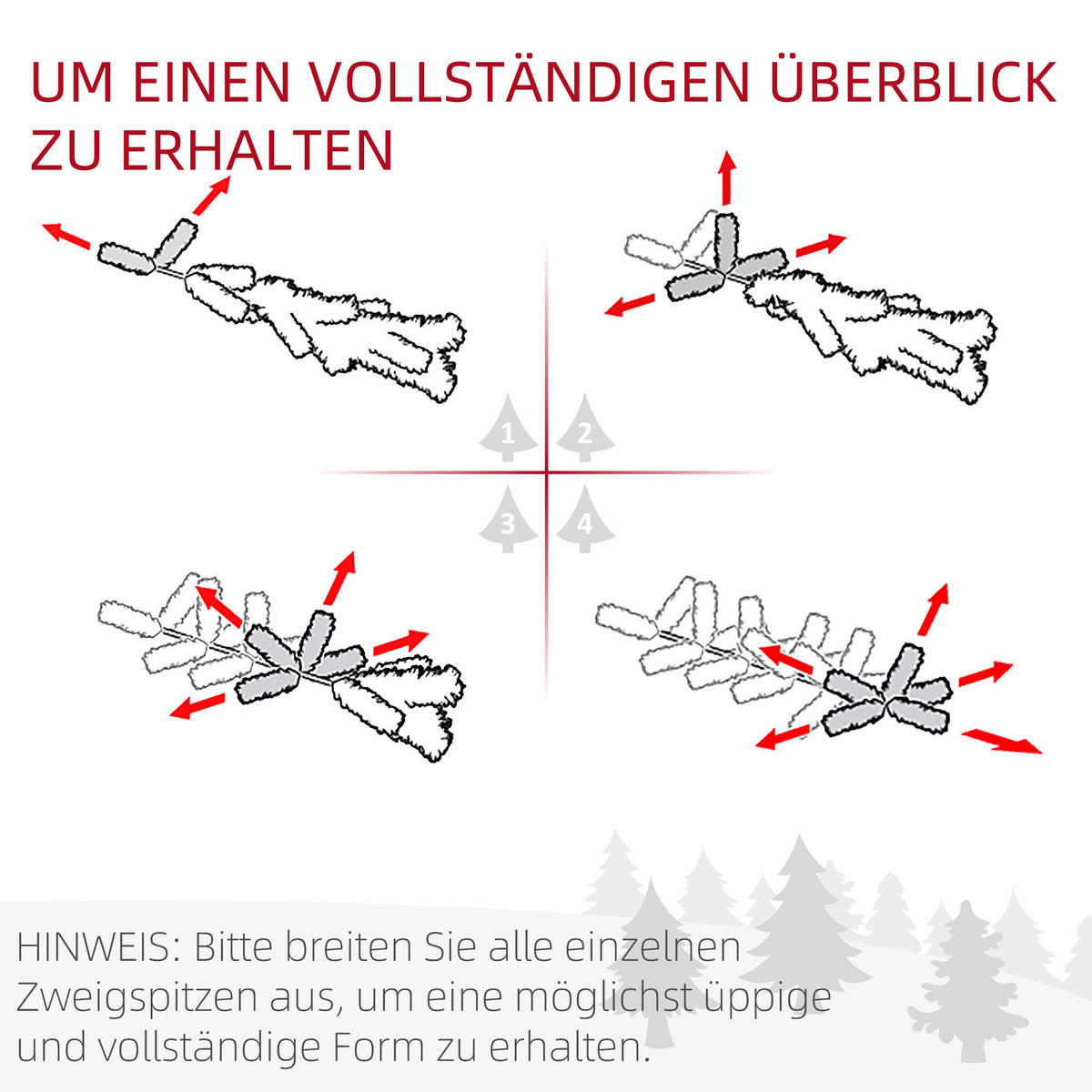 HOMCOM Künstlicher Weihnachtsbaum, 180 cm Christbaum mit Kunstschnee, Indoor - Grün, Kunststoff/Metall (180cm) - HOMCOM