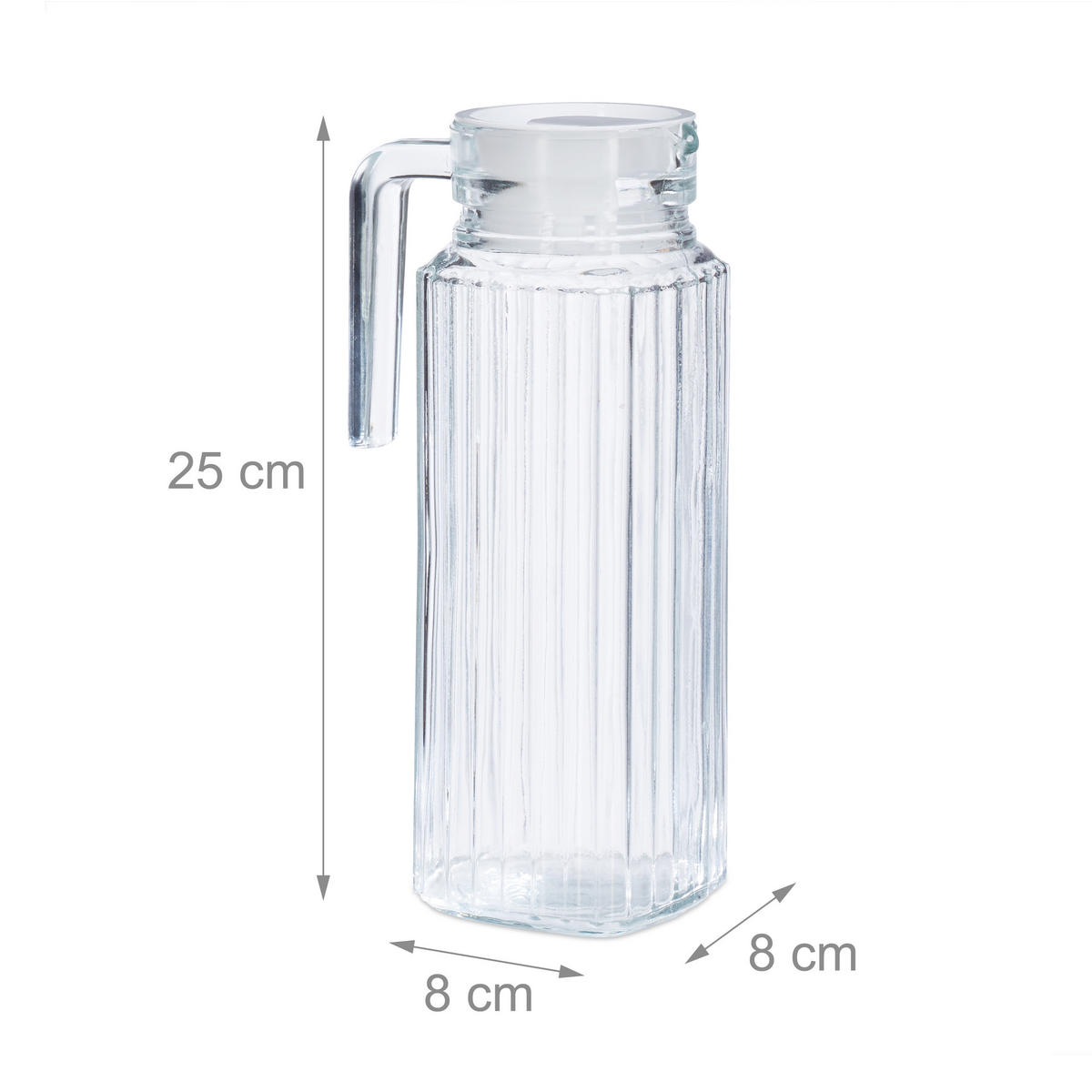 SAFTKRUG - Transparent, Glas (1L) - Relaxdays