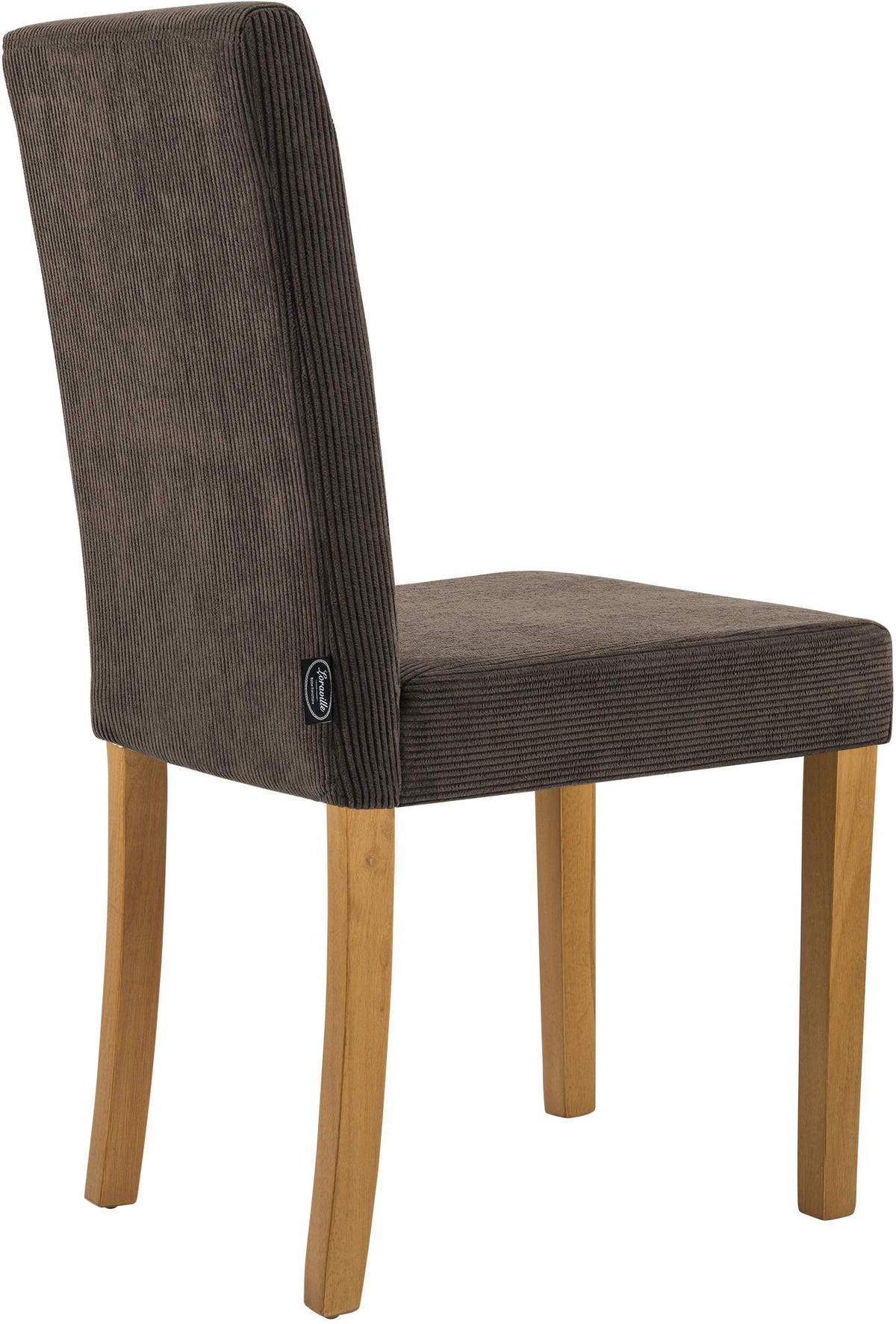 ESSZIMMERSTUHL Cord Braun - Naturfarben/Braun, Holz/Textil (41/91/47cm) - CLP