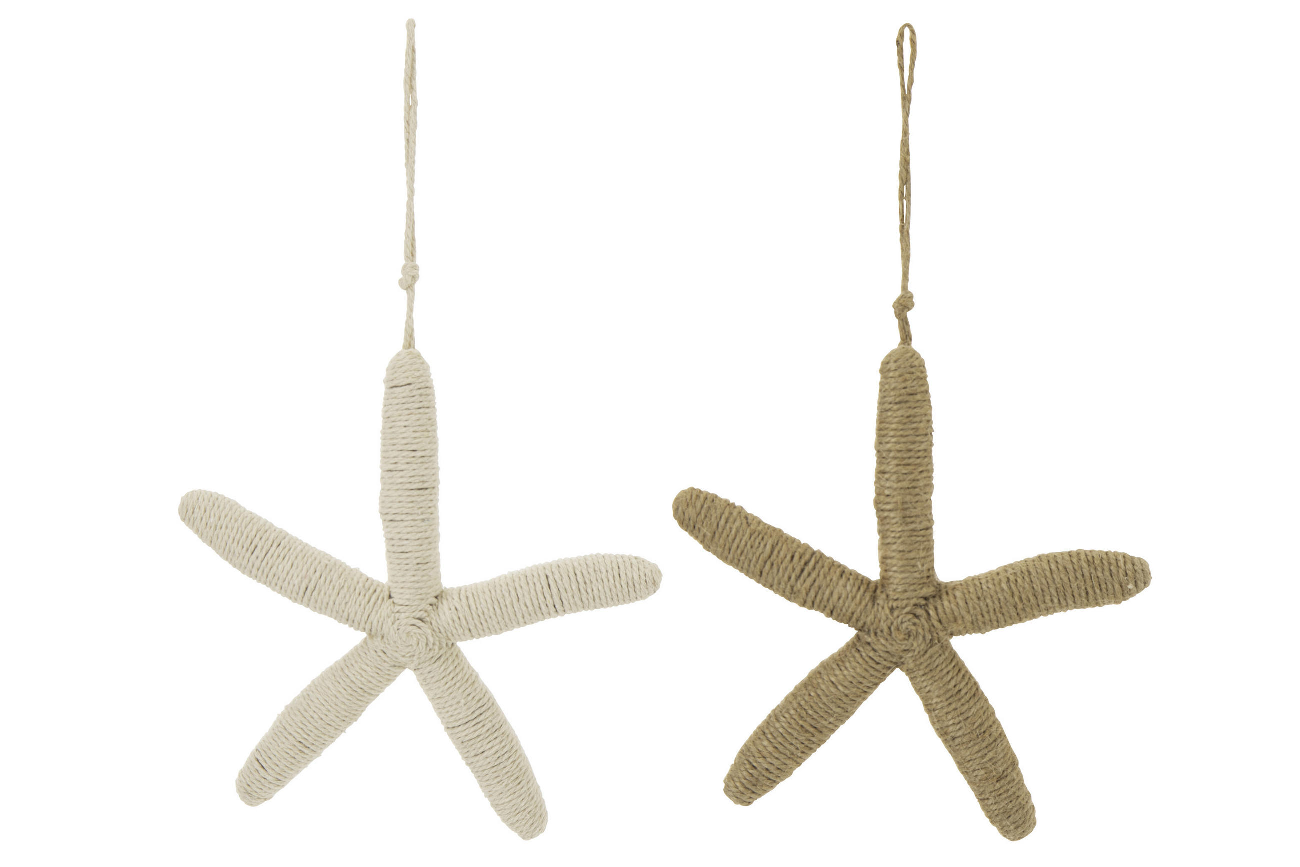 AUFHÄNGER SEESTERN (2ER SET) - Weiß, Holz (3/30/18cm) - J-Line