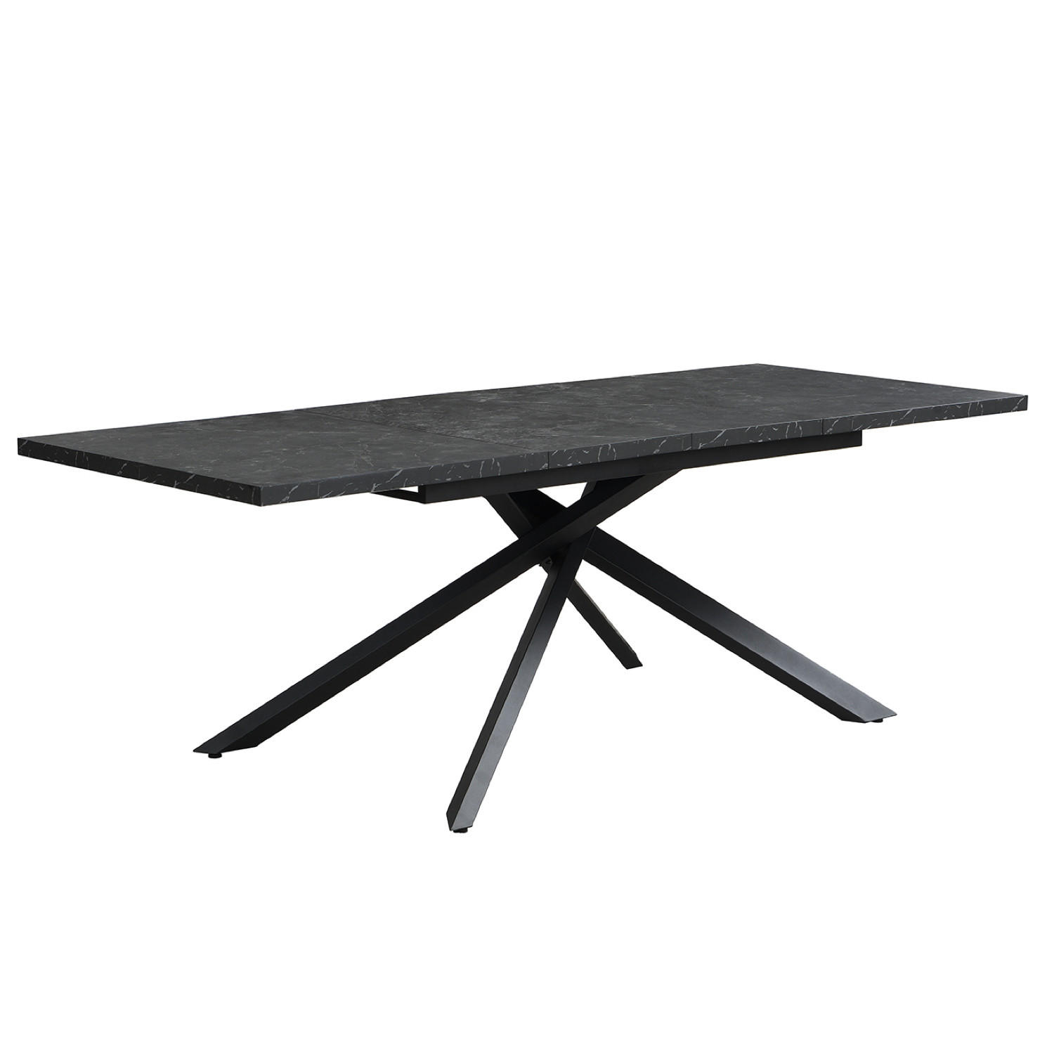 AUSZIEHTISCH MALTEX 140-220/90/76 cm - Anthrazit/Schwarz, Metall (90/140/76cm) - DUBI Möbel