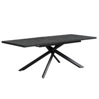 AUSZIEHTISCH MALTEX 140-220/90/76 cm - Anthrazit/Schwarz, Metall (90/140/76cm) - DUBI Möbel