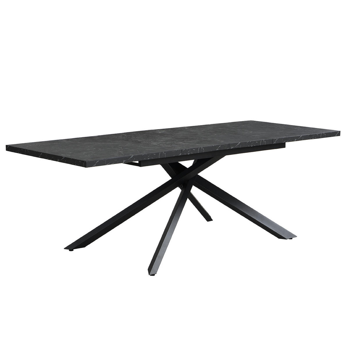 AUSZIEHTISCH MALTEX 140-220/90/76 cm - Anthrazit/Schwarz, Metall (90/140/76cm) - DUBI Möbel