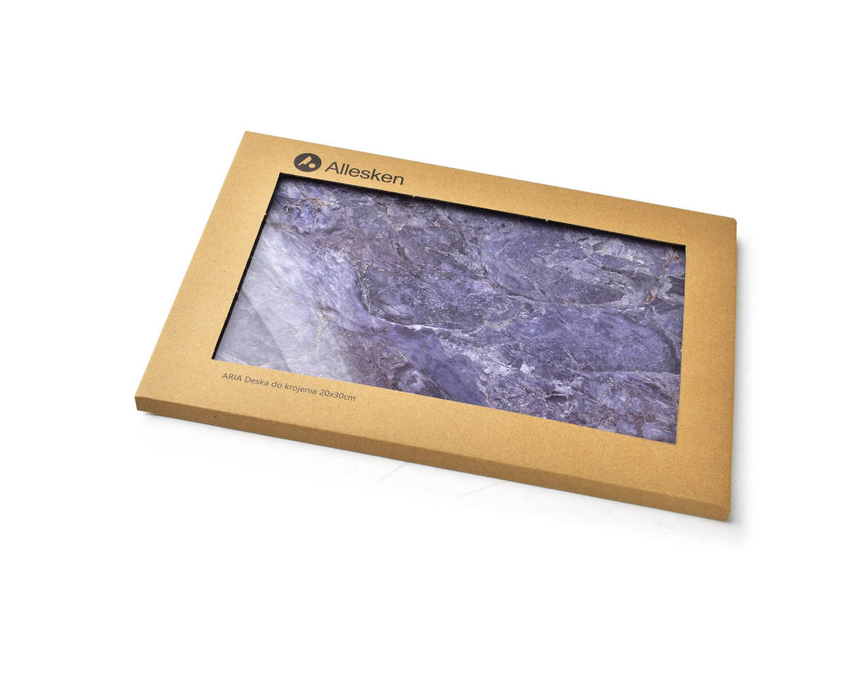 SCHNEIDEBRETT Aria Grau 30/20/2 cm Glas - Grau, Glas (20/30cm) - Mondex