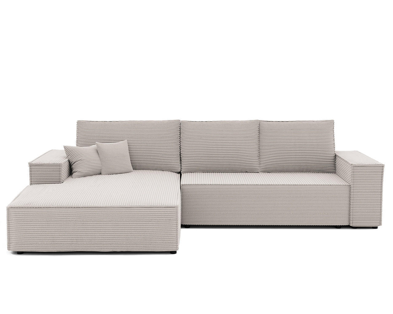 ECKSOFA NOVA mit Schlaffunktion und Bettkasten Creme - Creme, Holzwerkstoff/Kunststoff (250/160cm) - Idohome