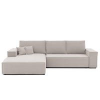 ECKSOFA NOVA mit Schlaffunktion und Bettkasten Creme - Creme, Holzwerkstoff/Kunststoff (250/160cm) - Idohome