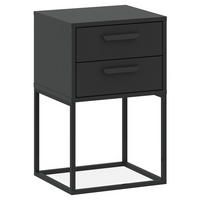 NACHTTISCH RECTUS Nachtschrank, Modern - Anthrazit/Schwarz, Holzwerkstoff (40/65/39cm) - KONSIMO®