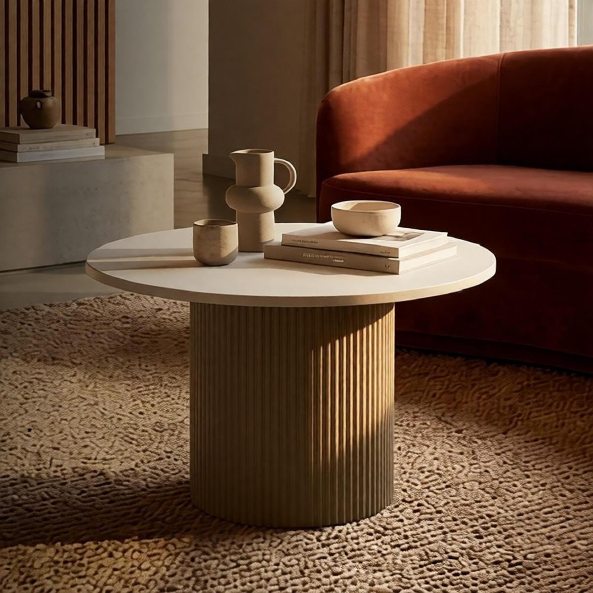 BEISTELLTISCH Frankfurt, grau und weiß, Metall, MDF und Kunstmarmor, 46 x 48 x 39 cm - Weiß/Grau, Holzwerkstoff/Stein (48/46/39cm) - Mauro Ferretti
