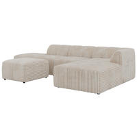 ECKSOFA GRIDA 4M L Beige Cord - Rechts - Beige/Creme, Kunststoff/Textil (176/335cm) - MKS