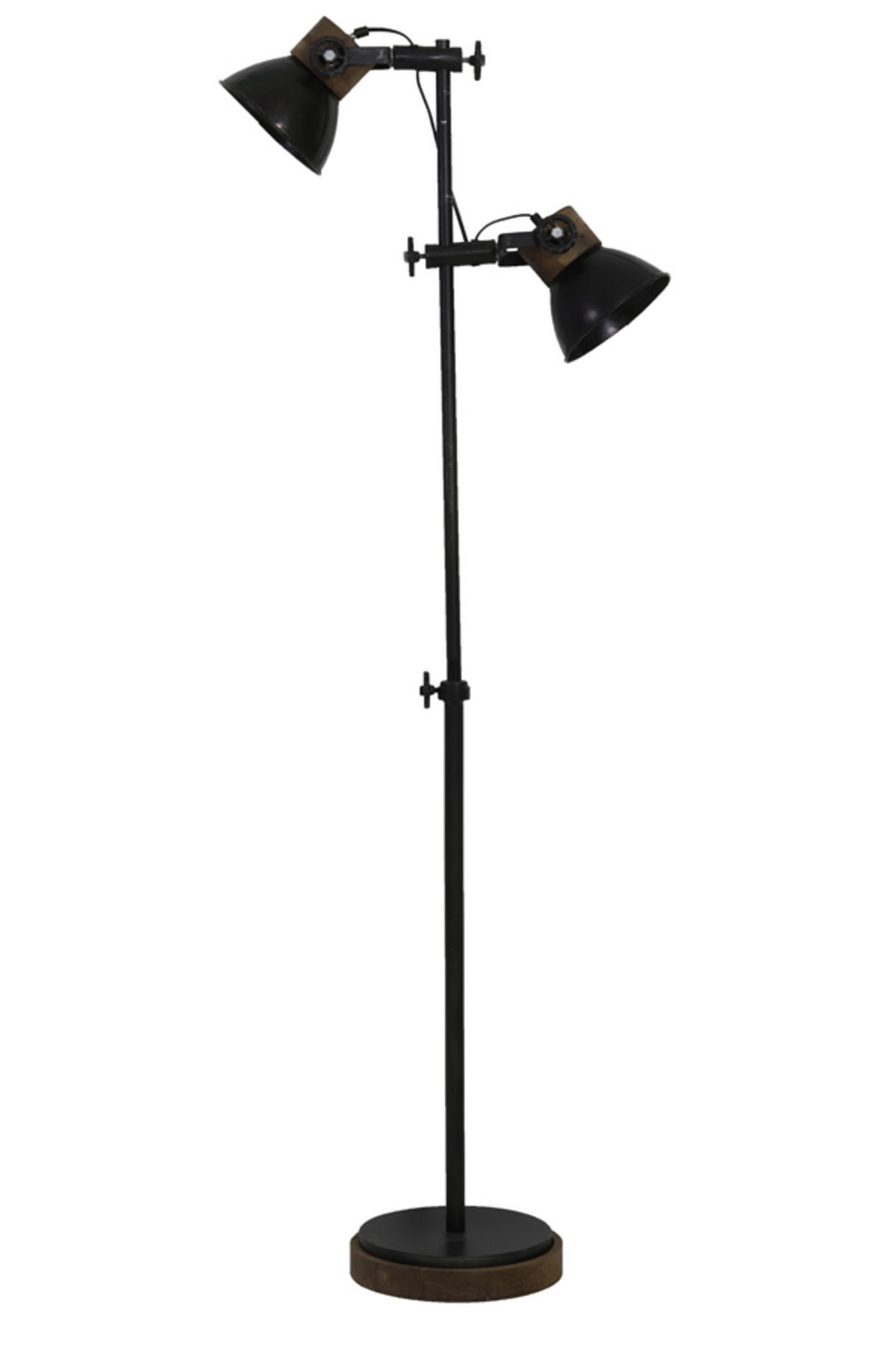 STEHLEUCHTE Jody Schwarz Ø40/165 cm - Schwarz, Metall (40/30/165cm) - Light & Living