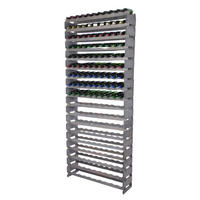 WEINREGAL VINOTECA FLEX PRO HxBxT 247x103x28cm 180 Flaschen auf 18 Ebenen Grau - Grau, Holz (103/247/28cm) - PROREGAL