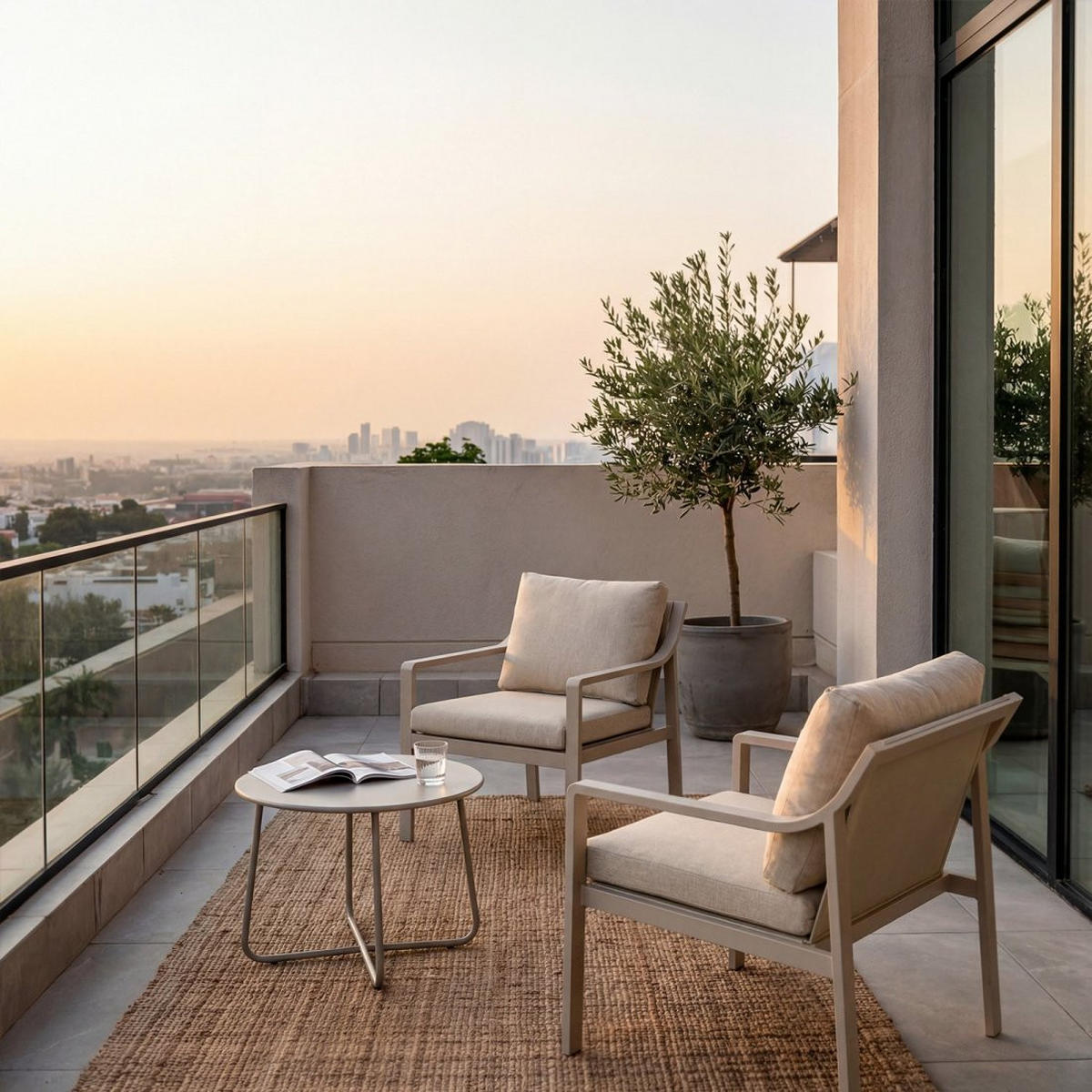 GARTEN-COUCHTISCH Kiet Beige 61 cm x 48 cm - Beige, Metall (61/61/48cm) - Klast Home