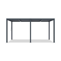 BIOKLIMA-PERGOLA Agosta 5x3m freistehend 250 cm hoch Graues Aluminium - Grau, Metall (509/248/304cm) - Cazeboo