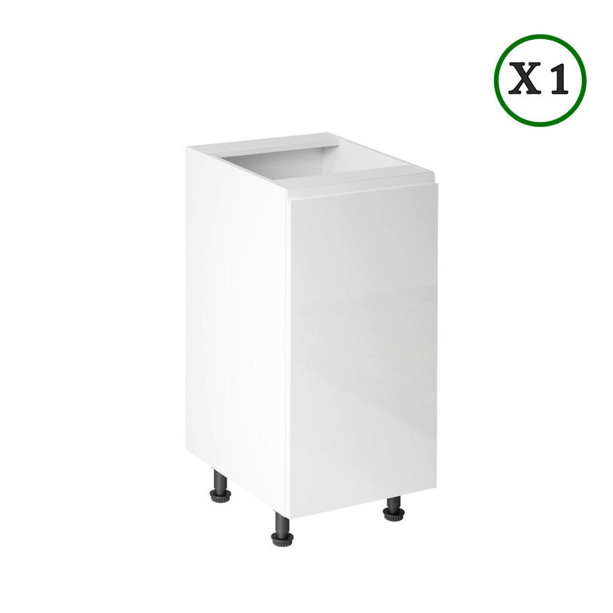 ECKKÜCHE – 250 cm – K67-G250 – Velmora – Weiß Hochglanz – ohne E-Geräte - Weiß Hochglanz, Holzwerkstoff (250/212/270cm) - ROYAL24_MARKT