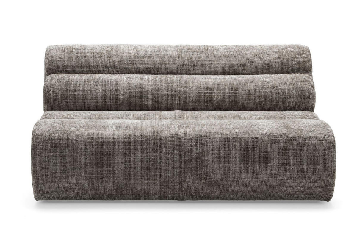 5-SITZER modulares Ecksofa VEER SET 2 Links, 379 x 175 cm, Chenille Webstoff Braun - Schwarz/Braun, Holz/Kunststoff (379/175cm) - Muffo